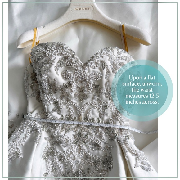 $30,500 Saiid Kobeisy Crystal Beaded Double Satin Runway Bridal Gown and Cape - Picture 15 of 16